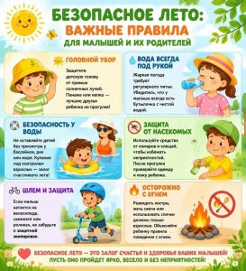 Безопасное лето: важные правила для малышей и их родителей
