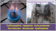 Требования пожарной безопасности при использовании газовых приборов и оборудования