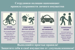 Полицейские Тбилисского района призывают горожан к соблюдению правил по сохранности личного имущества