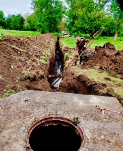 МУП «ЖКХ Тбилисского района» провели ремонт системы водоотведения