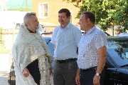В станице Тбилисской на часовне, расположенной в парке имени сотни Андрея Гречишкина, установили новый купол с крестом