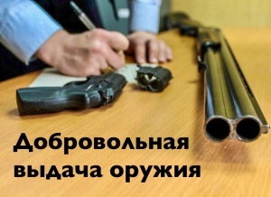 Граждане, владеющие огнестрельным оружием, могут обратиться в полицию для добровольной сдачи