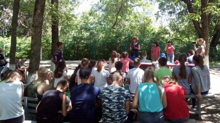 Для ребят из лагеря «Ласточка» провели час исторической памяти «Боевое имя Кубани»