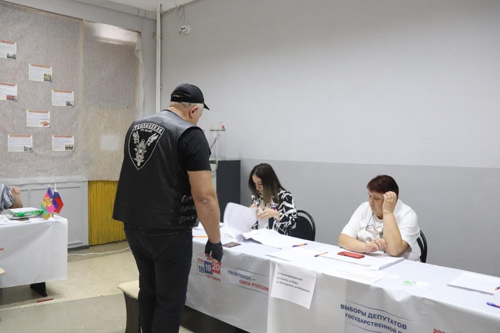 На выборы – с ветерком: мотогруппа проголосовала в Нововладимировской