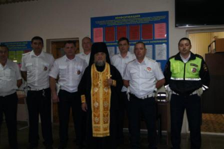 Архимандрит Полихроний провел беседу с сотрудниками отдела ГИБДД