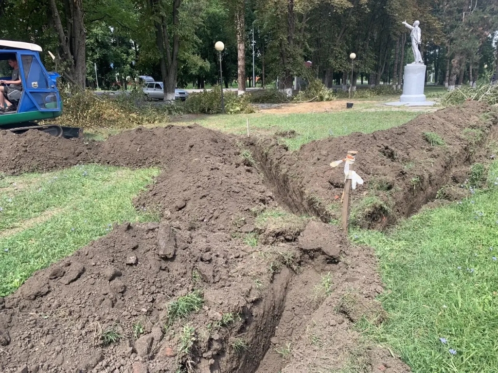 В станице Геймановской началось благоустройство сквера
