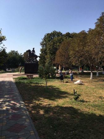 В Тбилисской провели субботник