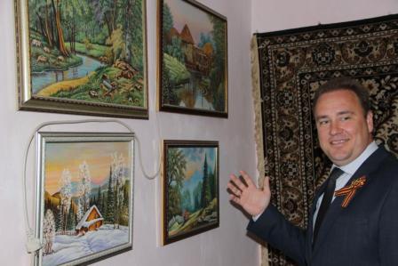 Ветеран ВОв Александр Иванович Милицин из Тбилисской пишет картины